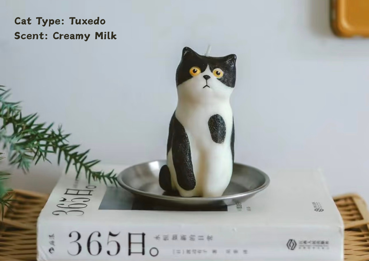Tuxedo Cat Candle（ milk cat )